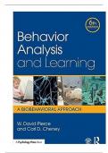 Test Bank For Behavior Analysis and Learning A Biobehavioral Approach, 6th Edition By David Pierce, Carl Cheney