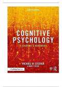 Test Bank For Cognitive Psychology A Student's Handbook, 8th Edition By Michael Eysenck