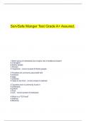   ServSafe Manger Test Grade A+ Assured.