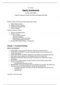 Investment Management 314 Summaries