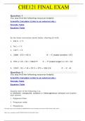 Chem 121 Final Exam Updated 20242025 Questions and Answers (2024 / 2025) (Verified Answers) PORTAGE
