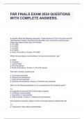 FAR FINALS EXAM 2024 QUESTIONS WITH COMPLETE ANSWERS.