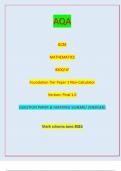 AQA GCSE MATHEMATICS 8300/1F Foundation Tier Paper 1 Non-Calculator AQA QUESTION PAPER & MARKING SCHEME/ [MERGED] Marking scheme June 2023Version: Final 1.0 *Jun2383001F01* IB/M/Jun23/E7 8300/1F