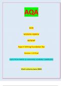 AQA GCSE MODERN HEBREW 8678/WF Paper 4 Writing Foundation Tier Version: 1.0 Final G/TI/Jun23/E5 8678/WF (JUN238678WF01) GCSE MODERN HEBREW Foundation Tier Paper 4 Writing// QUESTION PAPER & MARKING SCHEME/ [MERGED] Marking scheme June 2023