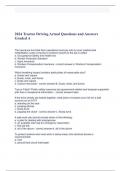 2024 Tractor Driving Actual Questions and Answers Graded A