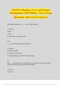 NASCLA Business, Law, and Project Management 13th Edition - Test 1 Exam Questions with Correct Answers