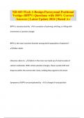 NR 603-Week 1-Benign Paroxysmal Positional Vertigo (BPPV) Questions with 100% Correct Answers | Latest Update 2024 | Rated A+