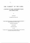 THE "FAIREST" OF THE FAIRS: A HISTORY OF FAIRS, AMUSEMENT PARKS, AND THEME PARKS Jackie Botterill BA Simon Fraser University 1993