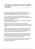 Army Body Composition Program (ABCP) - AR 600-9 What are the primary objectives of the Army Weight Control Program? - ANSWER-The primary objective of the ABCP is to ensure all soldiers achieve and maintain optimal well-being and performance under all cond