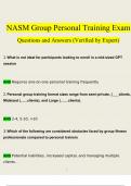 NASM Group Personal Training Exam Questions and Answers (2024 / 2025) (Verified Answers)