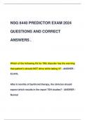 NSG 6440 PREDICTOR EXAM 2024  QUESTIONS AND CORRECT  ANSWERS .