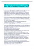 ATI Proctored Assessment Leadership  2019 With Verified Solution 2023-2024 A nurse in the ED is performing triage for a group of clients following a MVC. Which  of the following clients should the nurse request the provider assess first? -A client who has