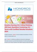 Hondros Nursing 212 Exam Compilation Bulk. 