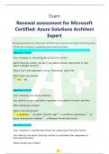 Renewal assessment for Microsoft Certified: Azure Solutions Architect Expert