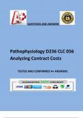 Pathophysiology D236 CLC 056 Analyzing Contract Costs