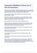 Powerplant ASA/Baker's School List of FAA Oral Questions with complete solutions 2024/2025( A+ GRADED 100% VERIFIED).