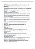 UNE biochem Unit 4 Exam |50 Questions| All Passed!!