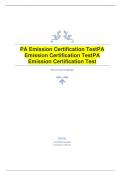 PA State Auto Inspection Exam Questions And Correct Answers