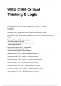 WGU C168-Critical Thinking & Logic