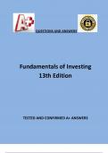 Fundamentals of Investing 13th Edition