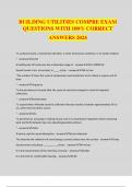 BUILDING UTILITIES COMPRE EXAM QUESTIONS WITH 100% CORRECT ANSWERS 2024