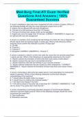 Med-Surg Final ATI Exam Verified Questions And Answers | 100% Guaranteed Success