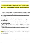 ATI RN Maternal Newborn Proctored Retake Exam Questions and Answers (2024 / 2025) (Verified Answers)