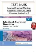 TEST BANK For Medical-Surgical Nursing, Concepts and Practice, 5th Edition by Stromberg, Verified Chapters 1 - 49, Complete Newest Version