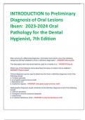 INTRODUCTION to Preliminary Diagnosis of Oral Lesions Ibsen:  2023-2024 Oral Pathology for the Dental Hygienist, 7th Edition