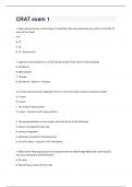 CRAT exam 1 Questions With Correct Answers!!