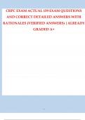CRPC EXAM ACTUAL 159 EXAM QUESTIONS AND CORRECT DETAILED ANSWERS WITH RATIONALES