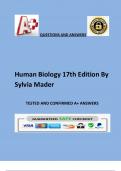 Human Biology 17th Edition By Sylvia Mader