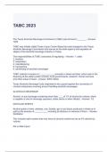 TABC 2023-2024 Questions and Answers