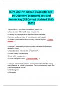 SERV Safe 7th Edition Diagnostic Test| 80 Questions Diagnostic Test and Answer Key (All Correct Updated 2022-2023.)