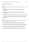 PSYC-290 LIFESPAN DEVELOPMENT EXAM 1 QUESTIONS WITH 100% CORRECT MARKING SCHEME