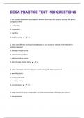 DECA PRACTICE TEST 409  Final Questions With Correct Answers| download to pass|2024|27 Pages