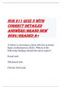 NUR 211 Quiz 5 WITH CORRECT DETAILED ANSWERS|BRAND