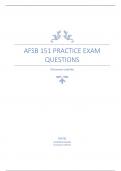 AFSB 151 Practice Exam Questions