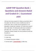 AANP FNP Question Bank | Questions and Answers Rated and Graded A+ | Guaranteed pass