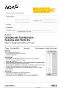 Chemistry A H432/03: Unified chemistry A Level