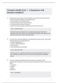 Complex Health Quiz 1  4 Questions with Answers Graded A