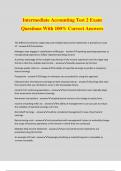 Intermediate Accounting Test 2 Exam Questions With 100% Correct Answers
