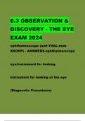 6.3 OBSERVATION & DISCOVERY - THE EYE EXAM 2024