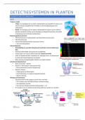 Samenvatting -  Biologie I: toegepaste plantkunde: DETECTIESYSTEMEN