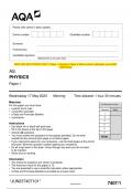 GCE Further Mathematics A Y540/01: Pure Core 1 A Level Question Paper & Mark Scheme (Merged)