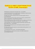 SURGICAL FIRST ASSIST BOOK EXAM STUDY GUIDE: Neurosurgery