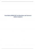 Food Safety REHS/RS Test Questions and Answers (2024) Graded A