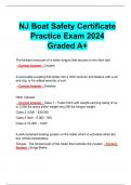 NJ Boat Safety Certificate Practice Exam 2024 Graded A+