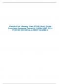 Florida Civic Literacy Exam (FCLE) Study Guide Questions Answered Correctly (100Qs) AND WELL VERIFIED ANSWERS ALREADY GRADED A