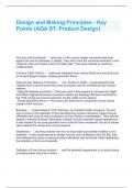 Design and Making Principles - Key Points (AQA DT: Product Design)